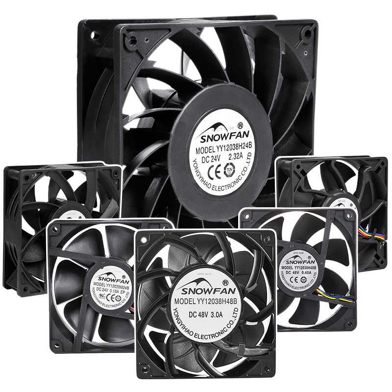 High Speed 12038 Dc 12v 24v 48v Fan 120x120x38mm Axial Flow 12cm Dc Brushless Cooling Fan